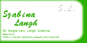 szabina langh business card